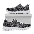 Silver Chainmail Print White Running Shoes