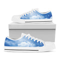 Sky Cloud Print White Low Top Sneakers