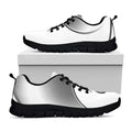 Sliver And White Yin Yang Print Black Running Shoes