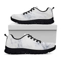 Smoke Grey Marble Print Black Running Shoes