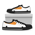 Snowman Face Print Black Low Top Sneakers