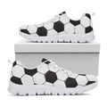 Soccer Ball Print White Running Shoes