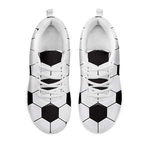 Soccer Ball Print White Running Shoes
