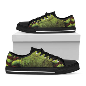 Softball Ball Print Black Low Top Sneakers