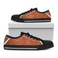 Softball Playing Field Print Black Low Top Sneakers