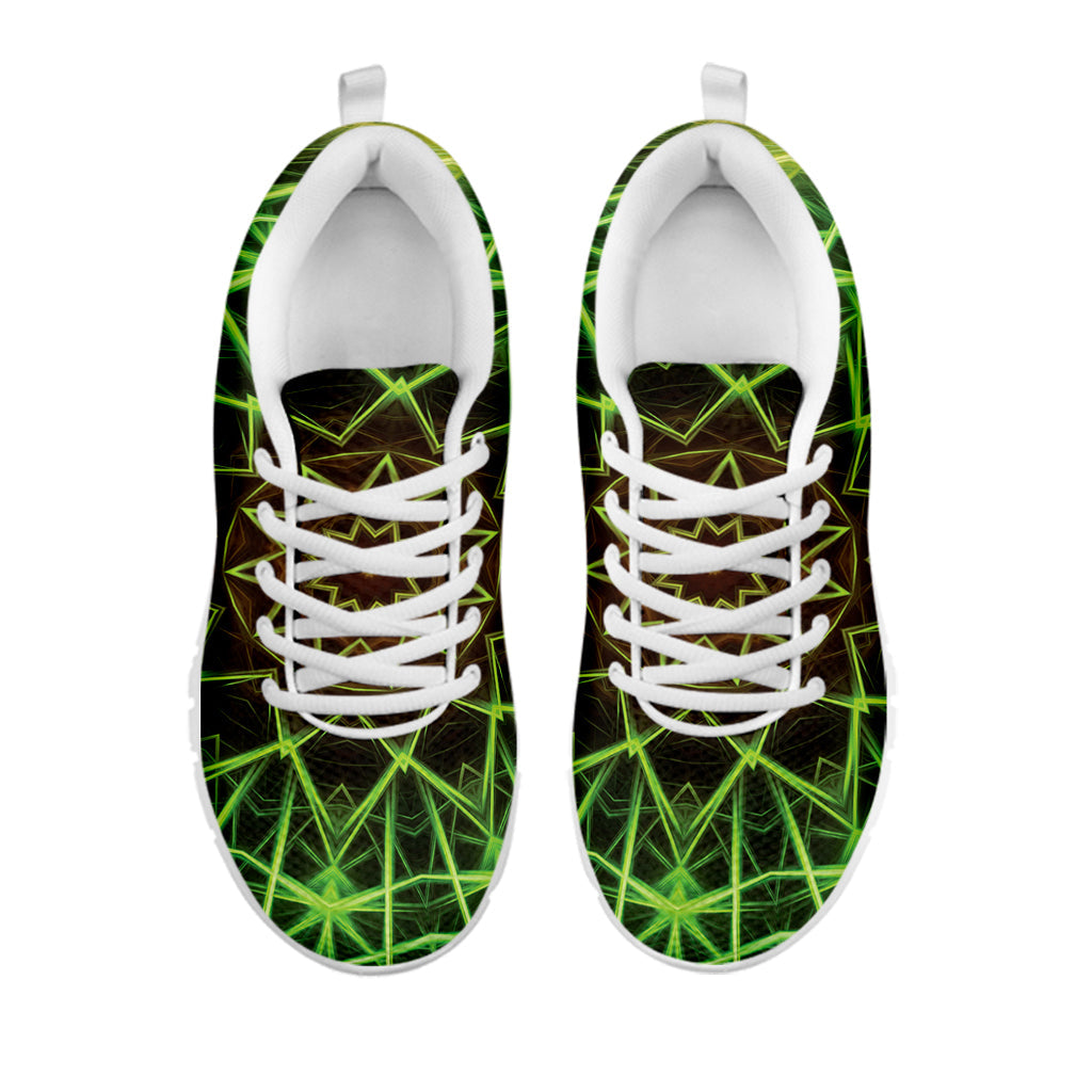 Sparkle Kaleidoscope Print White Running Shoes