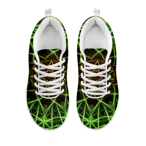 Sparkle Kaleidoscope Print White Running Shoes