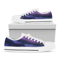 Spiral Milky Way Print White Low Top Sneakers