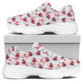Splash Wine Pattern Print White Chunky Shoes