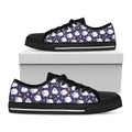 Star And Sheep Pattern Print Black Low Top Sneakers