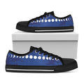 Starry Sky Lunar Phase Print Black Low Top Sneakers