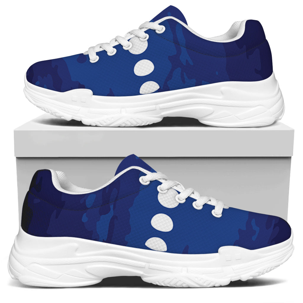 Starry Sky Lunar Phase Print White Chunky Shoes