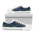 Stock Candlestick And Indicators Print White Low Top Sneakers