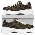 Sun All Seeing Eye Print White Chunky Shoes