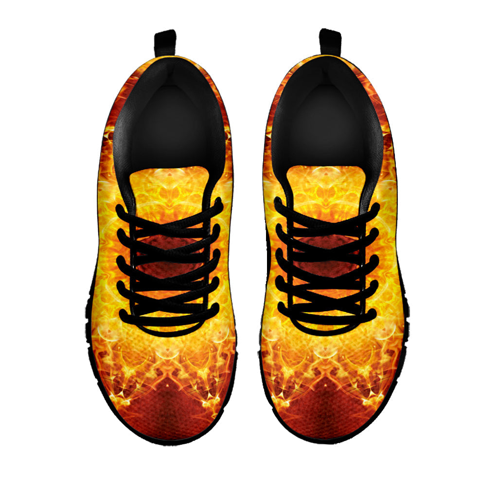 Sun Fire Kaleidoscope Print Black Running Shoes