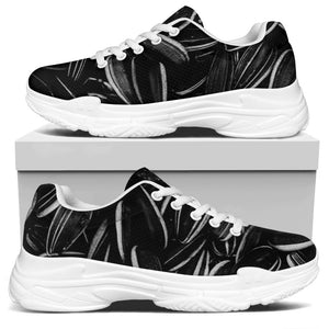 Sunflower Seeds Print White Chunky Shoes