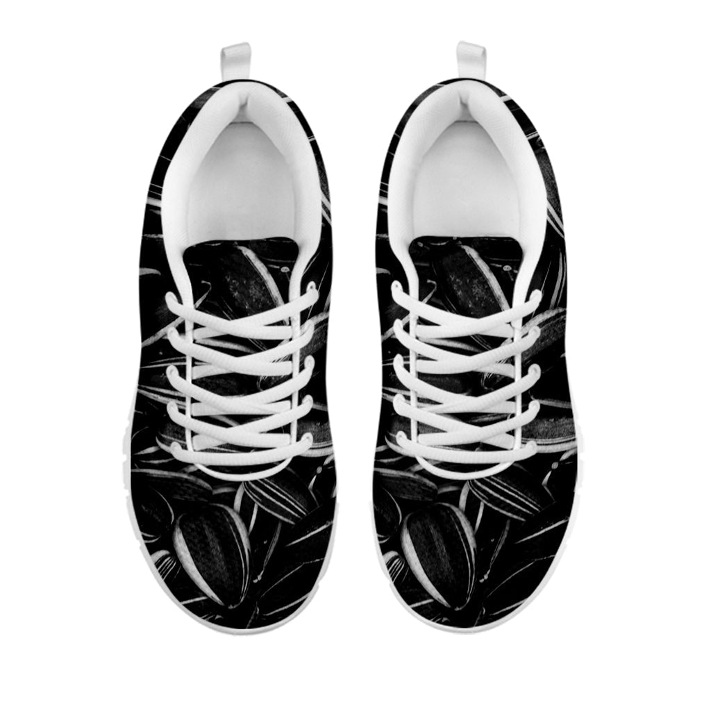 Sunflower Seeds Print White Running Shoes