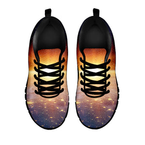 Sunrise Earth Print Black Running Shoes