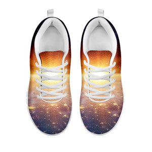 Sunrise Earth Print White Running Shoes