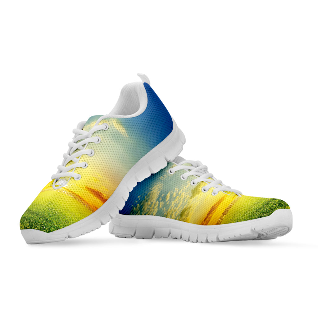 Sunrise Meadow Print White Running Shoes