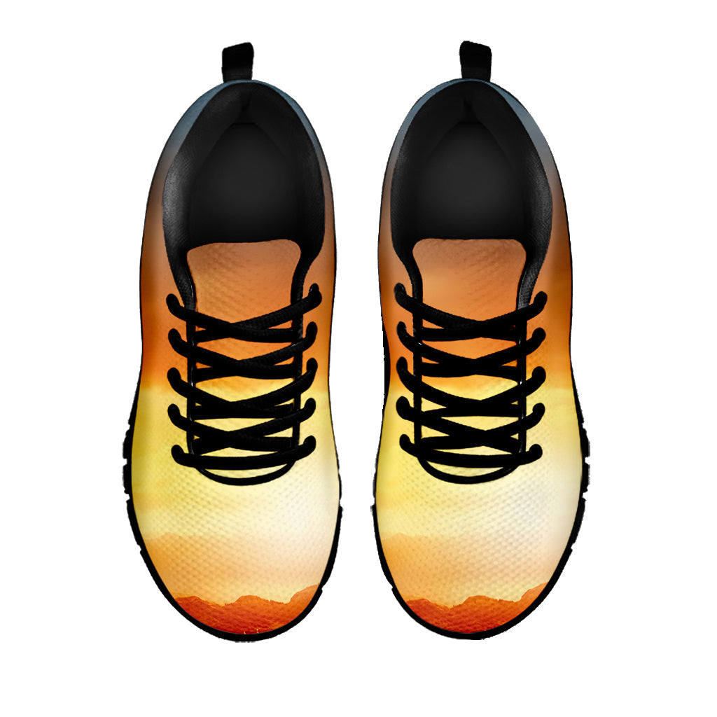 Sunrise Road Print Black Running Shoes