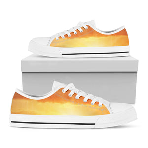 Sunrise Road Print White Low Top Sneakers