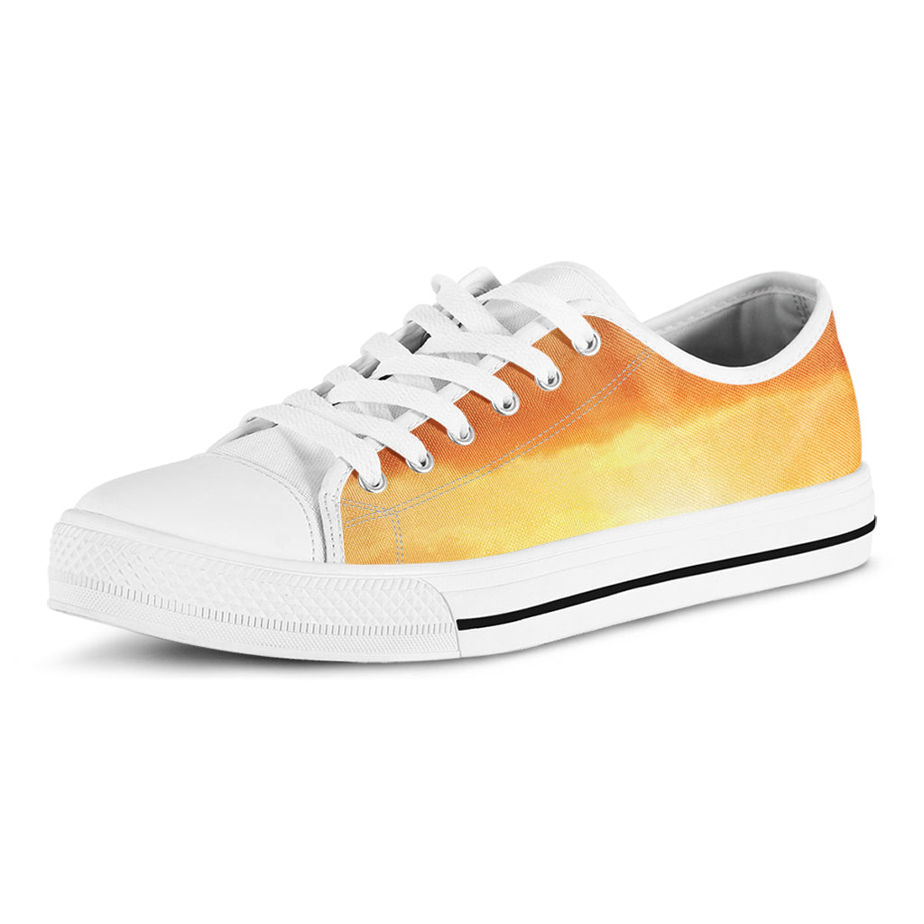 Sunrise Road Print White Low Top Sneakers