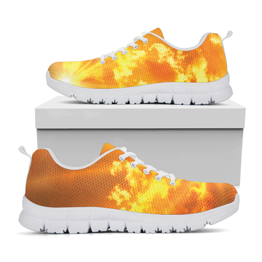 Sunrise Sky Print White Running Shoes