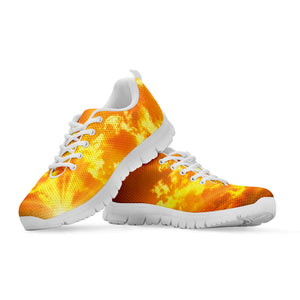 Sunrise Sky Print White Running Shoes