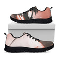 Sunset Japanese Samurai Print Black Running Shoes