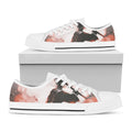 Sunset Japanese Samurai Print White Low Top Sneakers