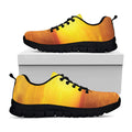 Sunset Over Sea Print Black Running Shoes