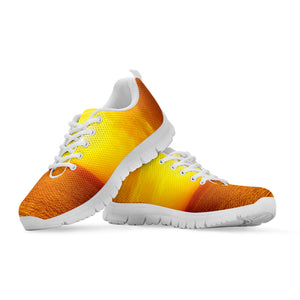 Sunset Over Sea Print White Running Shoes