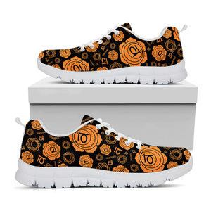 Swadhisthana Chakra Pattern Print White Running Shoes