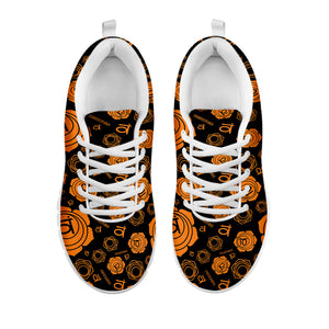 Swadhisthana Chakra Pattern Print White Running Shoes