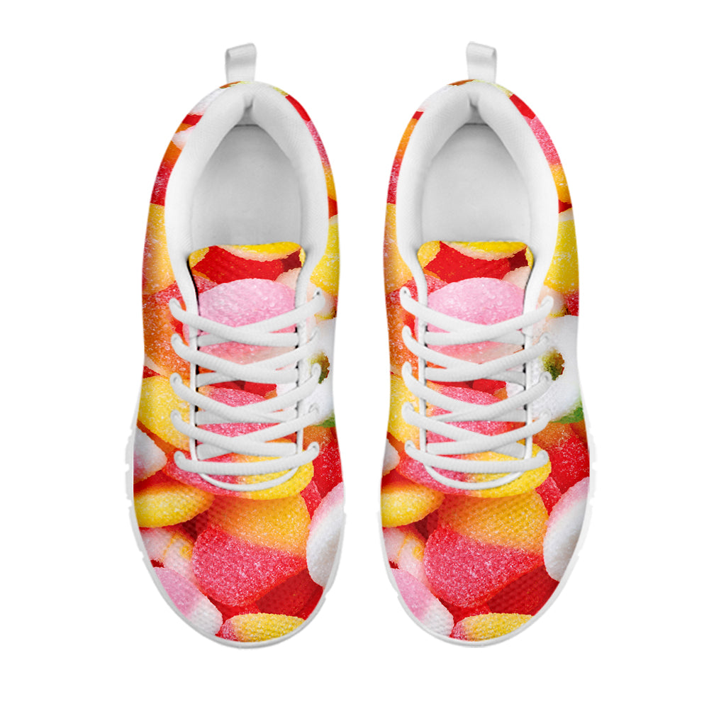 Sweet Gummy Print White Running Shoes
