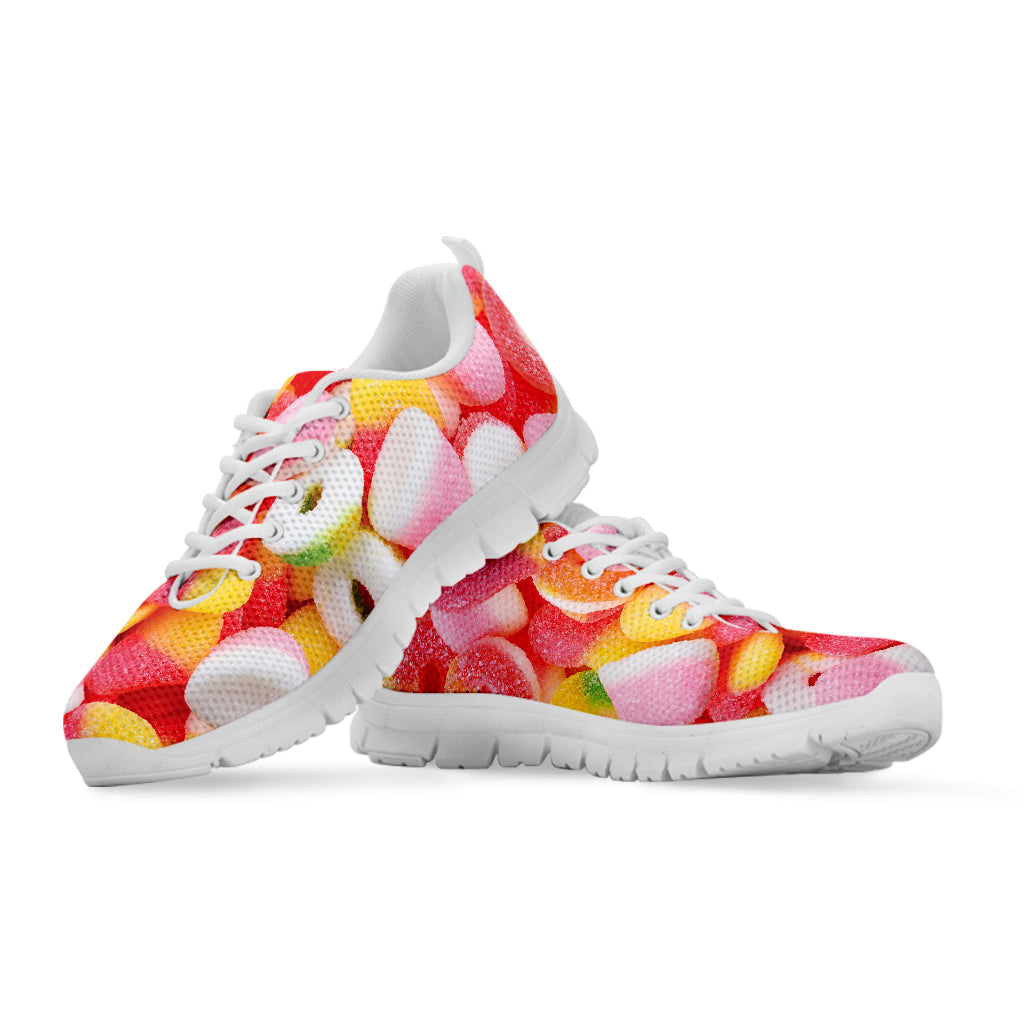 Sweet Gummy Print White Running Shoes