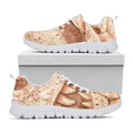 T-Rex Fossil Print White Running Shoes