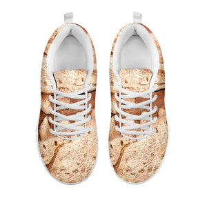 T-Rex Fossil Print White Running Shoes