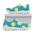 Tennis Theme Pattern Print White Running Shoes