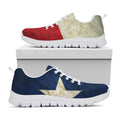 Texas Flag Print White Running Shoes
