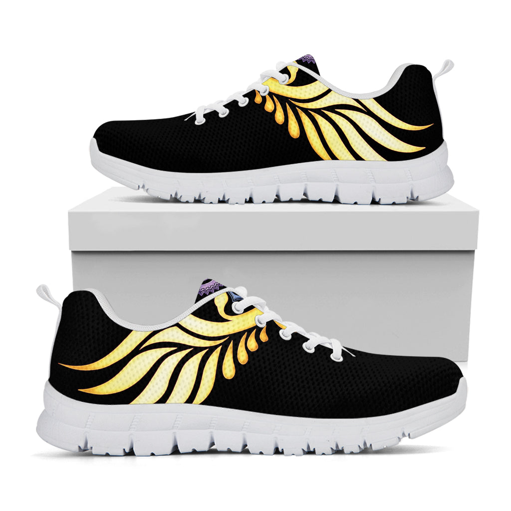 The Seven Chakras Caduceus Print White Running Shoes