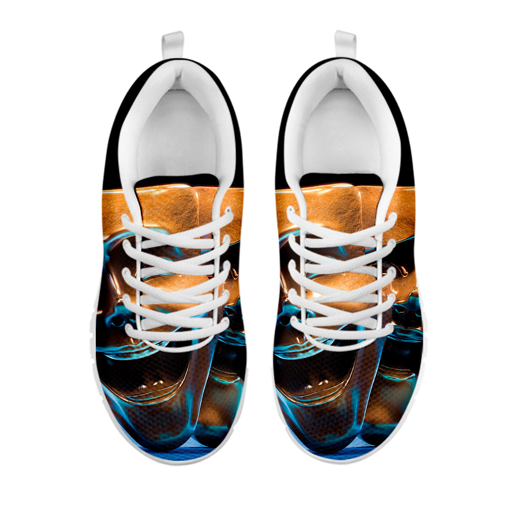 The Sock And Buskin Theatre Masks Print White Running Shoes