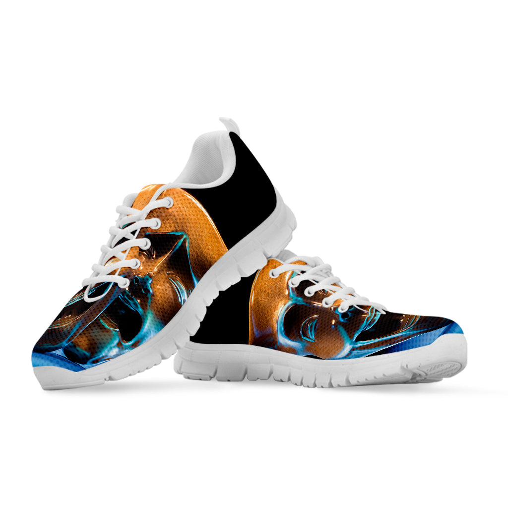 The Sock And Buskin Theatre Masks Print White Running Shoes