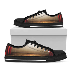 Theater Stage Print Black Low Top Sneakers