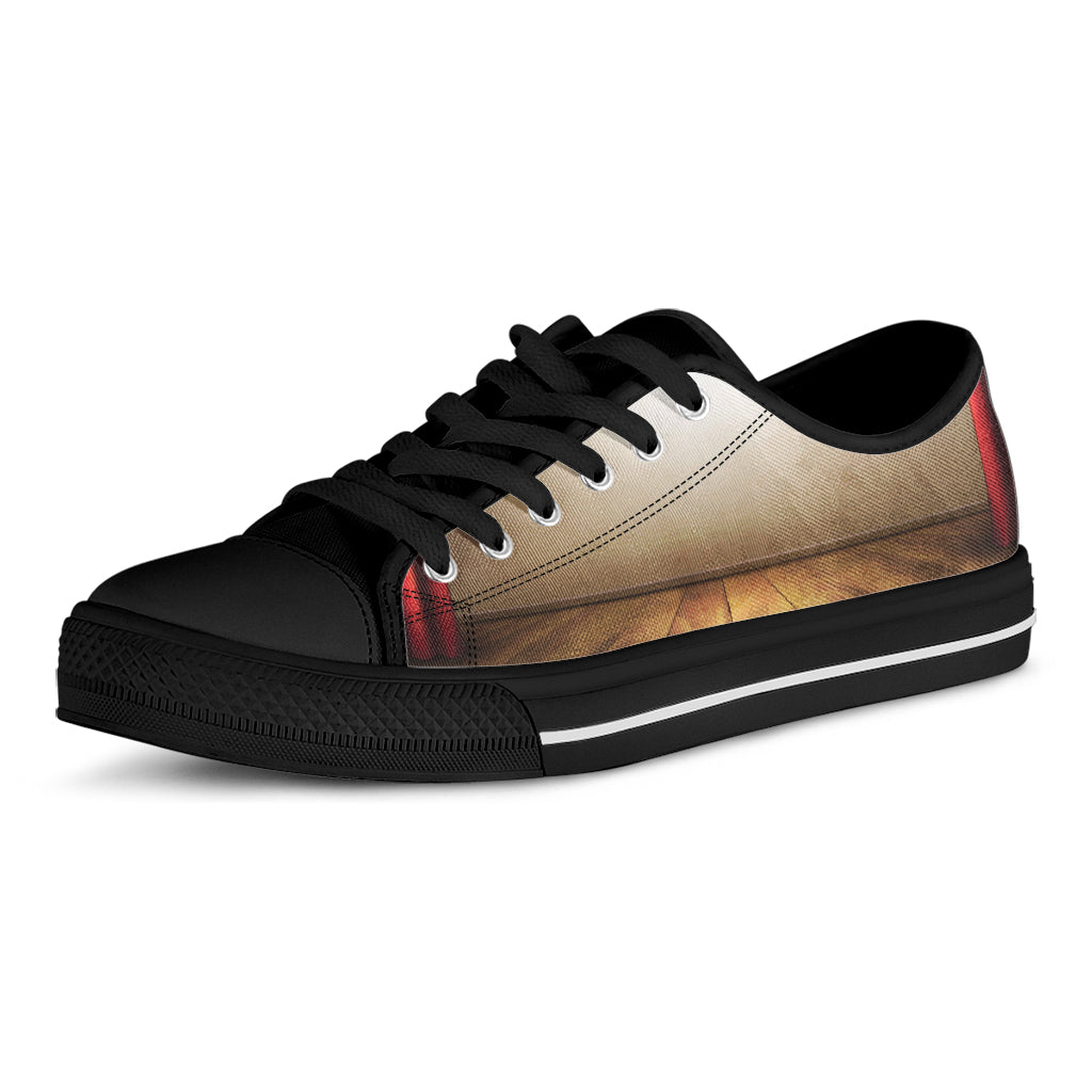 Theater Stage Print Black Low Top Sneakers