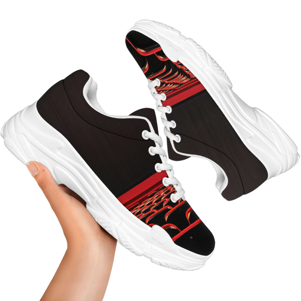Theatre Stage Print White Chunky Shoes