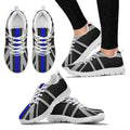 Thin Blue Line Union Jack White Running Shoes