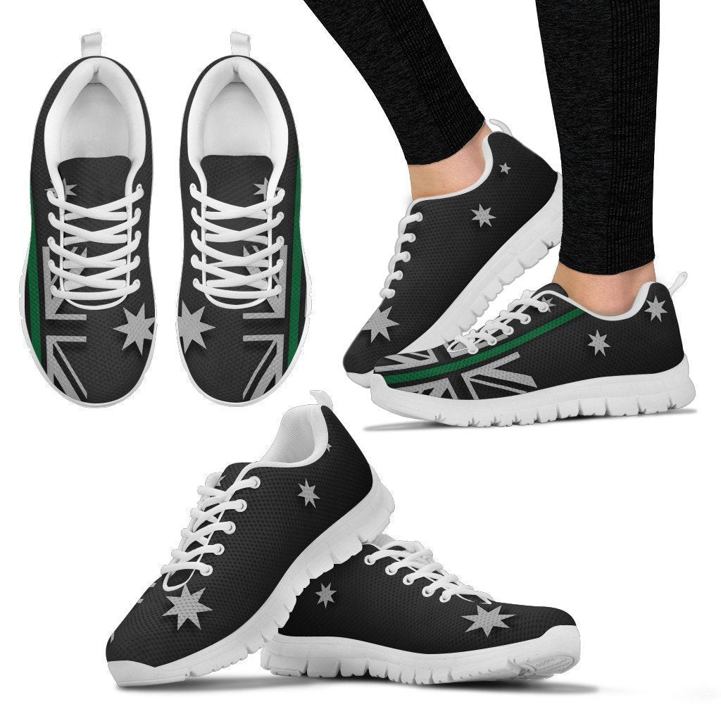 Thin Green Line Australia White Running Shoes