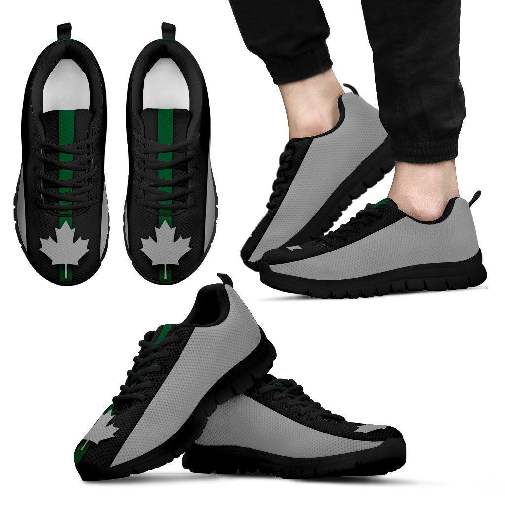Thin Green Line Canada Black Running Shoes
